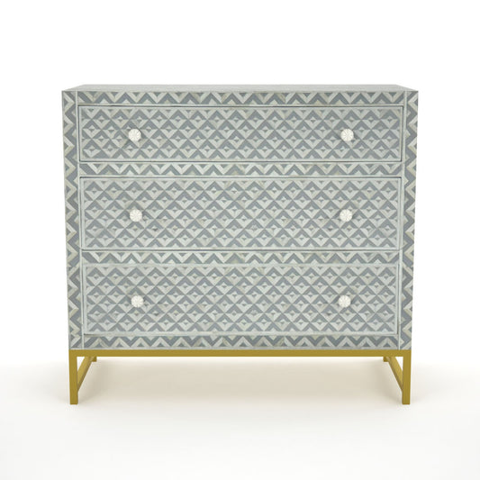 Elle Chest of Drawers - Grey Bone Inlay