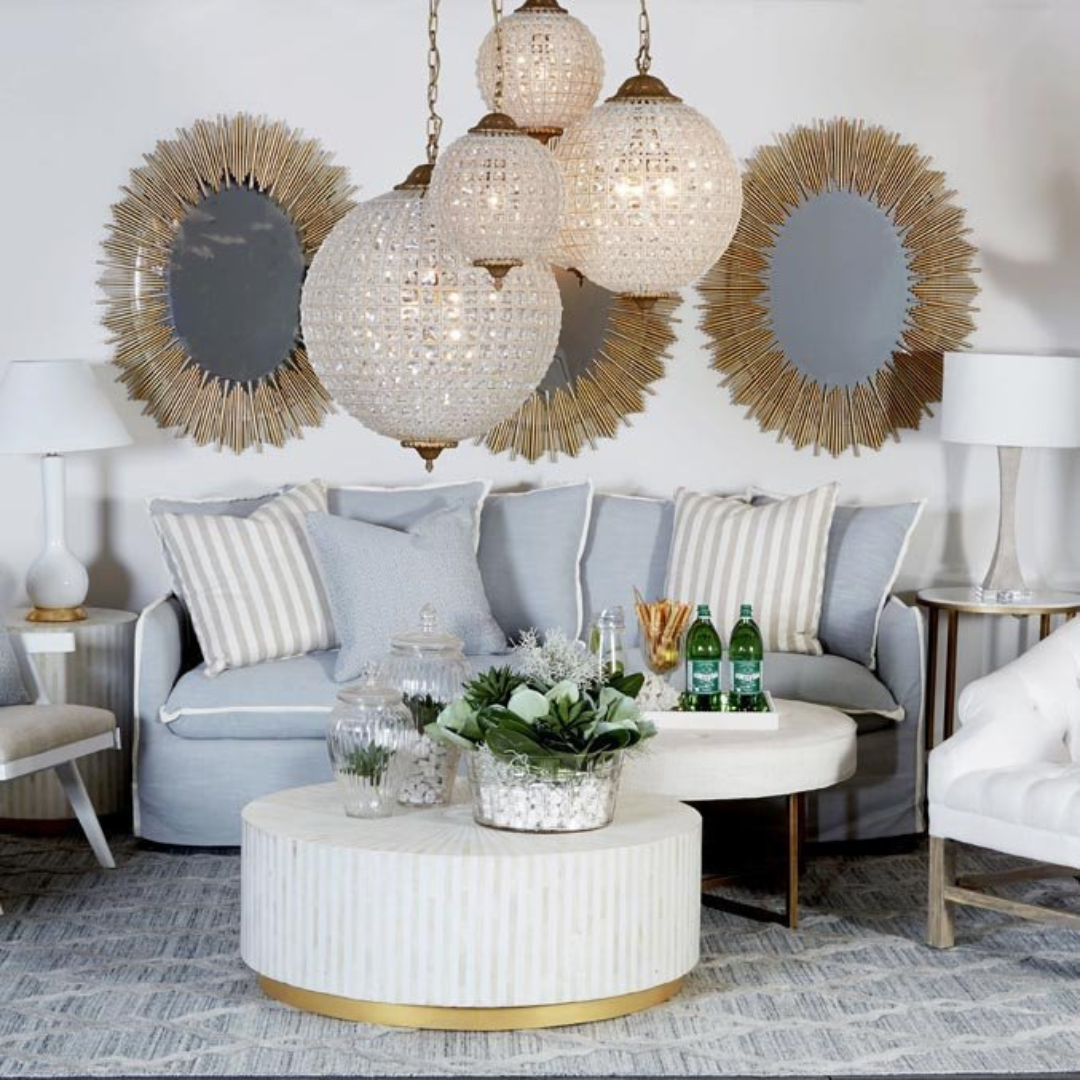 Esme Coffee Table White Bone Inlay