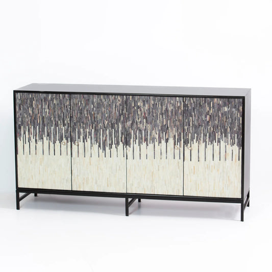 Grover Sideboard – black bone carved sideboard, by Arkrn Homes