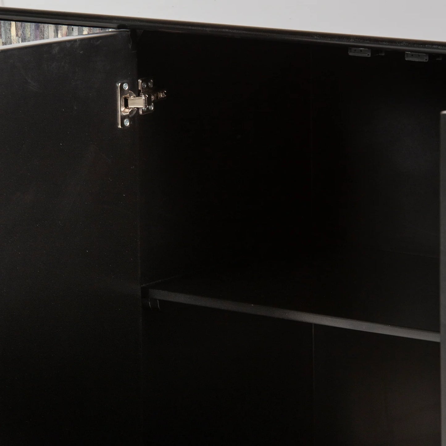 Grover Sideboard – black bone carved sideboard, by Arkrn Homes