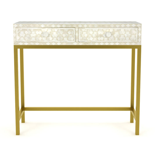 Vaan Mini Dresser Console - Cream Bone Inlay