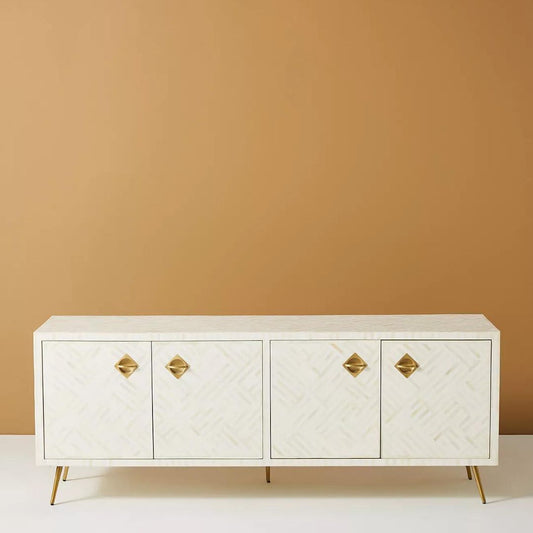 Shore Cabinet in White Bone Inlay by Arkrn Homes
