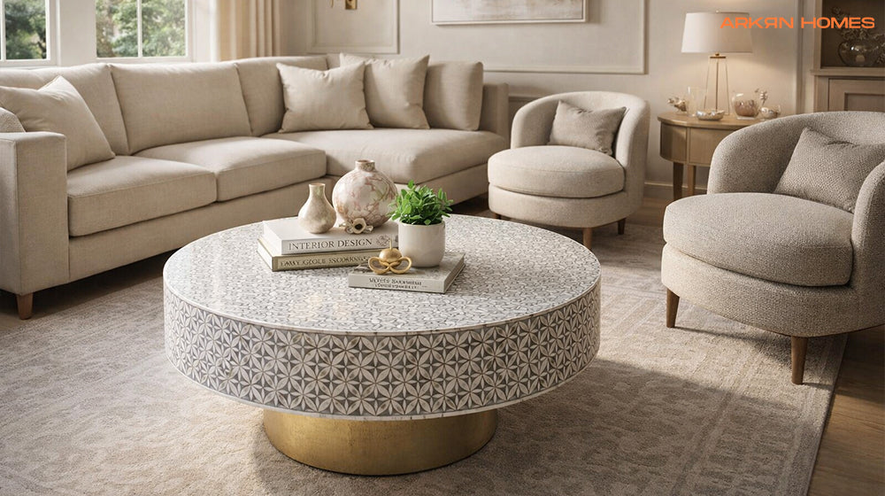 bone inlay coffee table UK