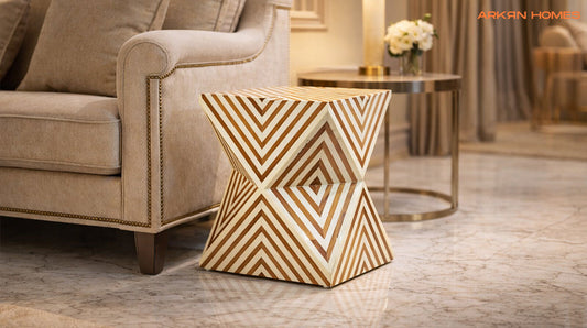 bone inlay side table