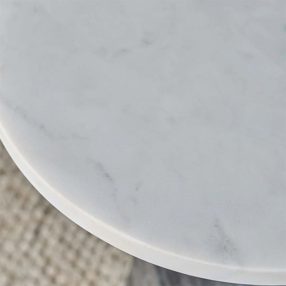 Bait Side Table - Black & White Marble