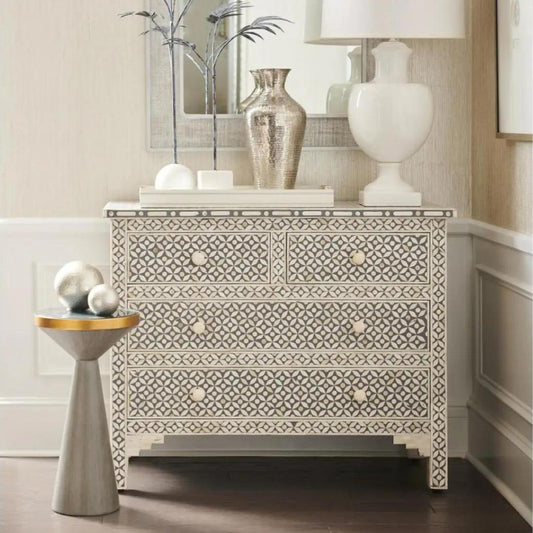 Aero Chest of Drawers - Grey Bone Inlay 