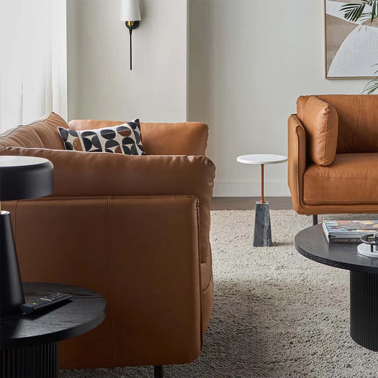 Bait Side Table - Black & White Marble by Arkrn Homes