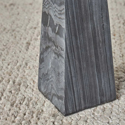 Bait Side Table - Black & White Marble by Arkrn Homes