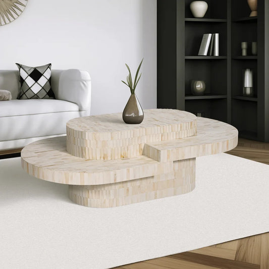 Tiffany Coffee Table - Bone Carved