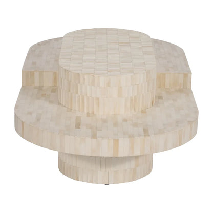 Bone carved coffee table