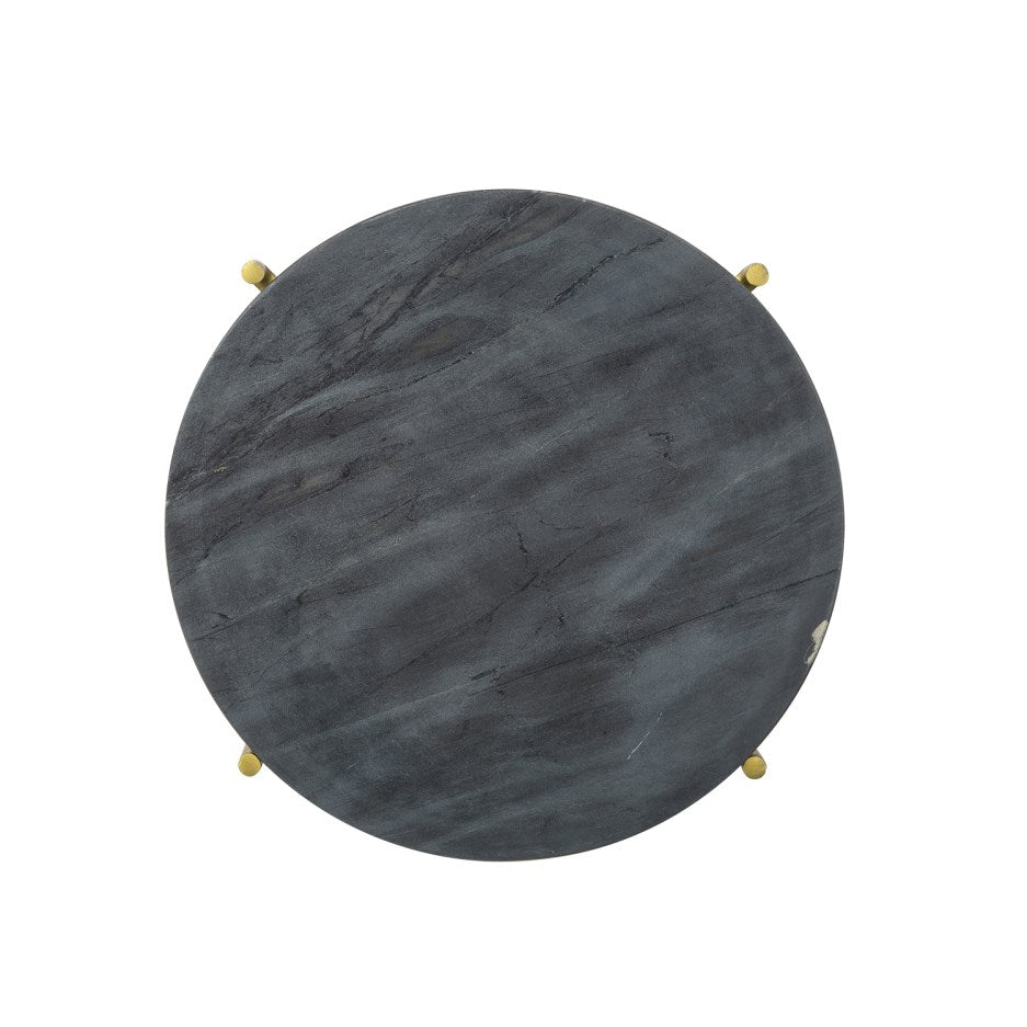 Caro Black Marble Side Table by Arkrn Homes