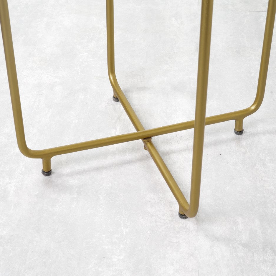 Caro Black Marble Side Table by Arkrn Homes