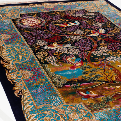 Colae silk carpet floral tree pattern