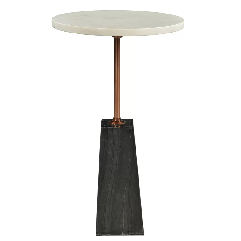 Bait Side Table - Black & White Marble