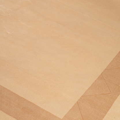 Dexter Cotton Rug in neutral beige with a modern abstract geometric texture and soft tonal border, size 400x300 cms.