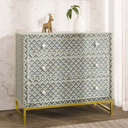 Elle Chest of Drawers - Grey Bone Inlay