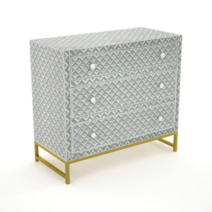 Elle Chest of Drawers - Grey Bone Inlay