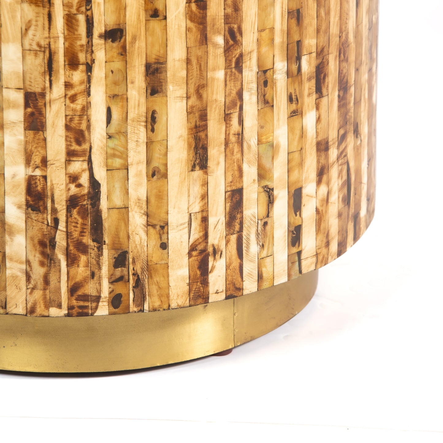 Esme Mother of Pearl Side Table in Brown by Arkrn Homes
