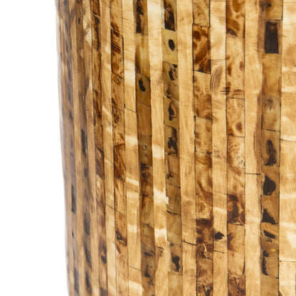 Esme Mother of Pearl Side Table in Brown by Arkrn Homes