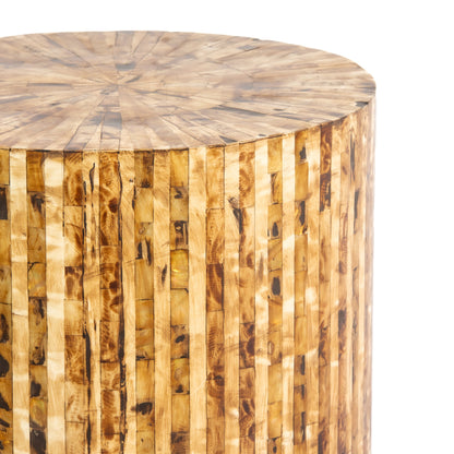 Esme Mother of Pearl Side Table in Brown by Arkrn Homes