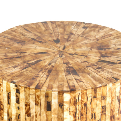 Esme Mother of Pearl Side Table in Brown by Arkrn Homes