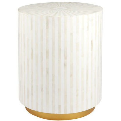 Esme Side Table in White Bone Inlay by Arkrn Homes