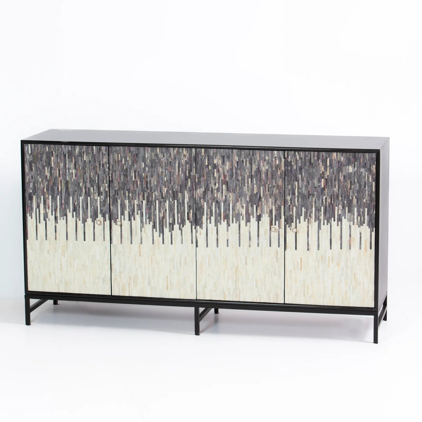 Grover Sideboard – black bone carved sideboard, by Arkrn Homes