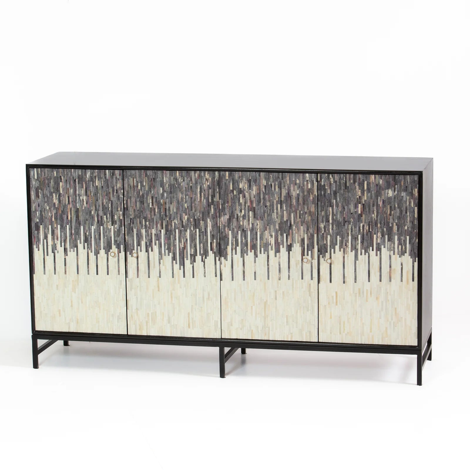 Grover Sideboard – black bone carved sideboard, by Arkrn Homes