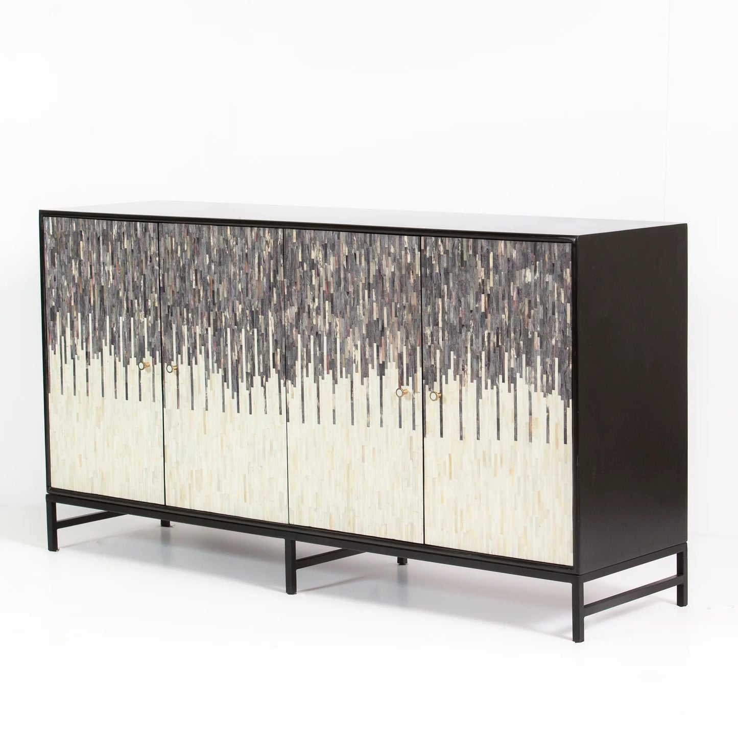 Grover Sideboard – black bone carved sideboard, by Arkrn Homes