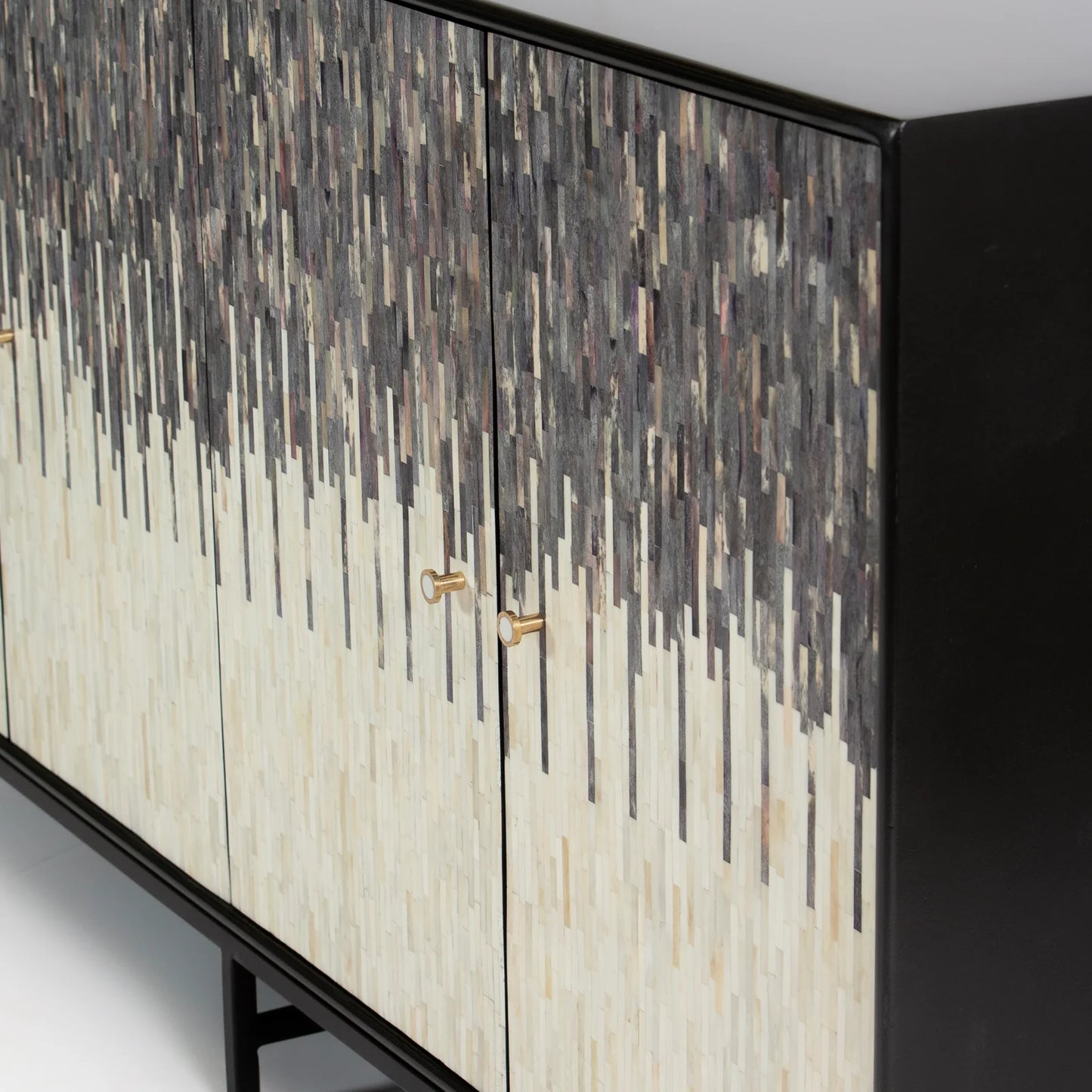 Grover Sideboard – black bone carved sideboard, by Arkrn Homes