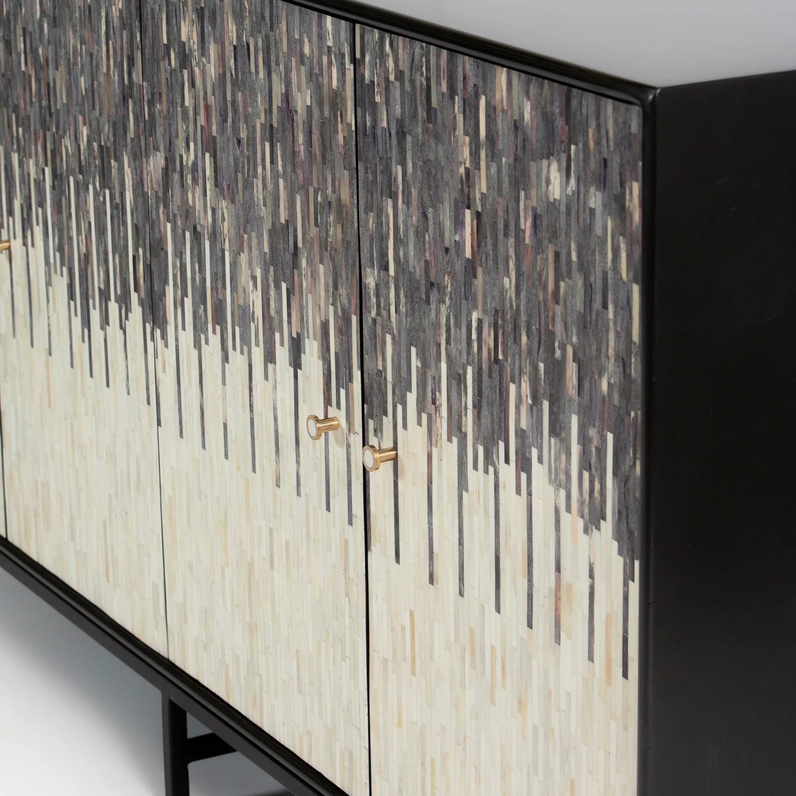 Grover Sideboard – black bone carved sideboard, by Arkrn Homes
