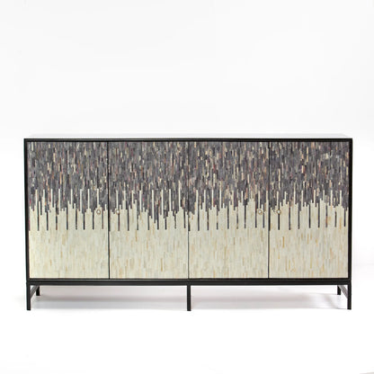 Grover Sideboard – black bone carved sideboard, by Arkrn Homes