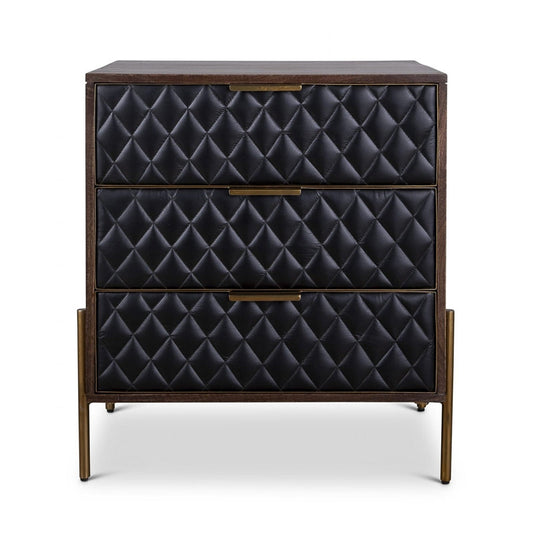 Halo Side Drawers in Brown Leather by Arkrn Homes