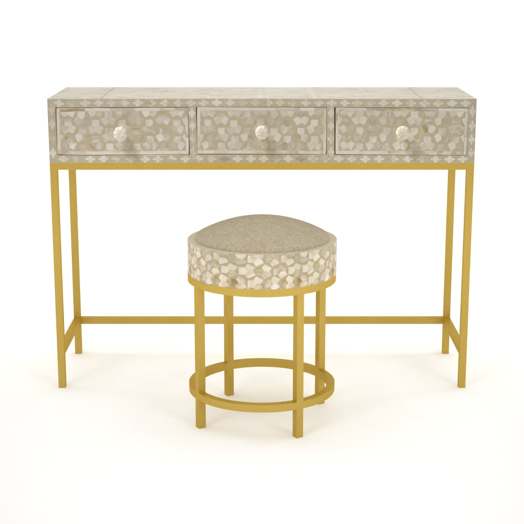 Kean Dresser Console - Cream Bone Inlay 