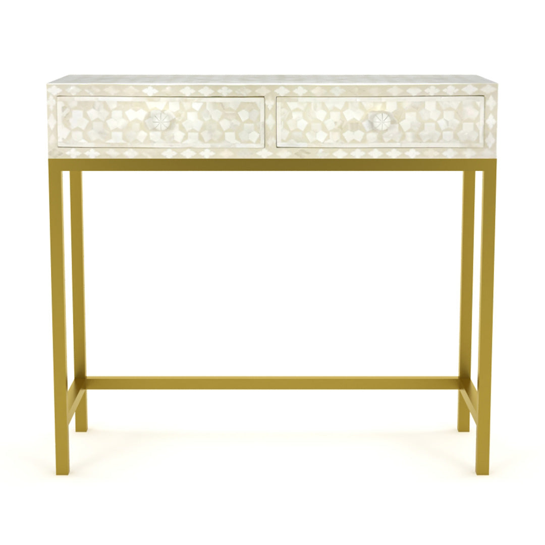 Vaan Mini Dresser Console - Cream Bone Inlay