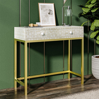 Kean Mini Dresser Console - Cream Bone Inlay 