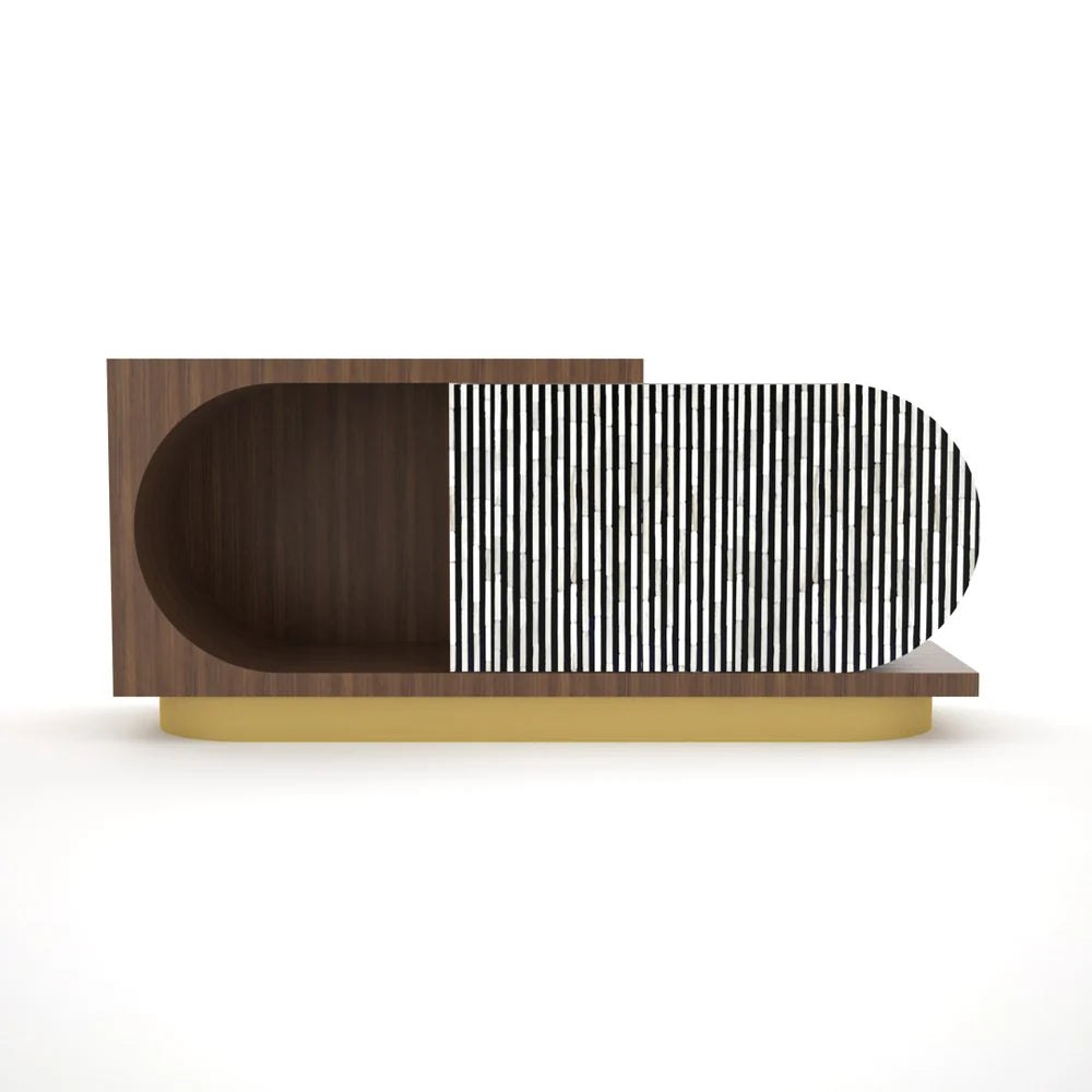 Lume Sideboard – black bone inlay sideboard, by Arkrn Homes