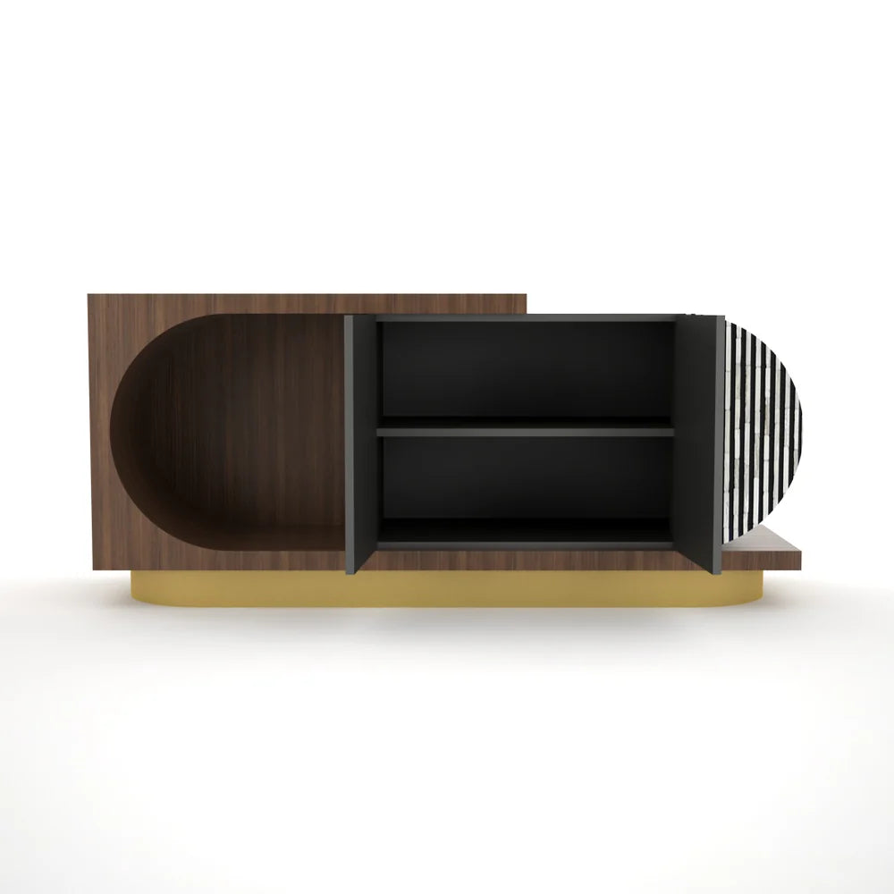 Lume Sideboard – black bone inlay sideboard, by Arkrn Homes