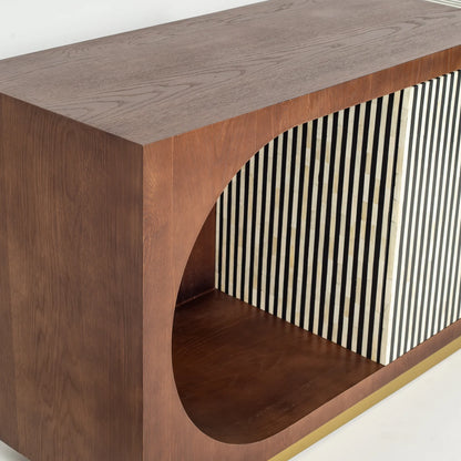 Lume Sideboard – black bone inlay sideboard, by Arkrn Homes