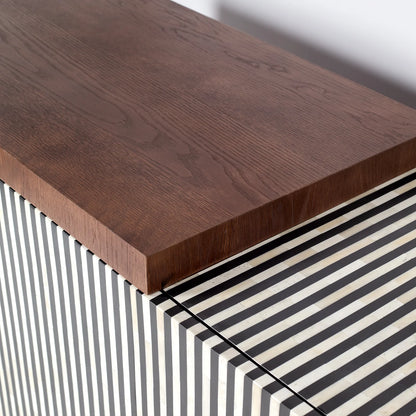 Lume Sideboard – black bone inlay sideboard, by Arkrn Homes