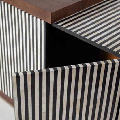 Lume Sideboard – black bone inlay sideboard, by Arkrn Homes