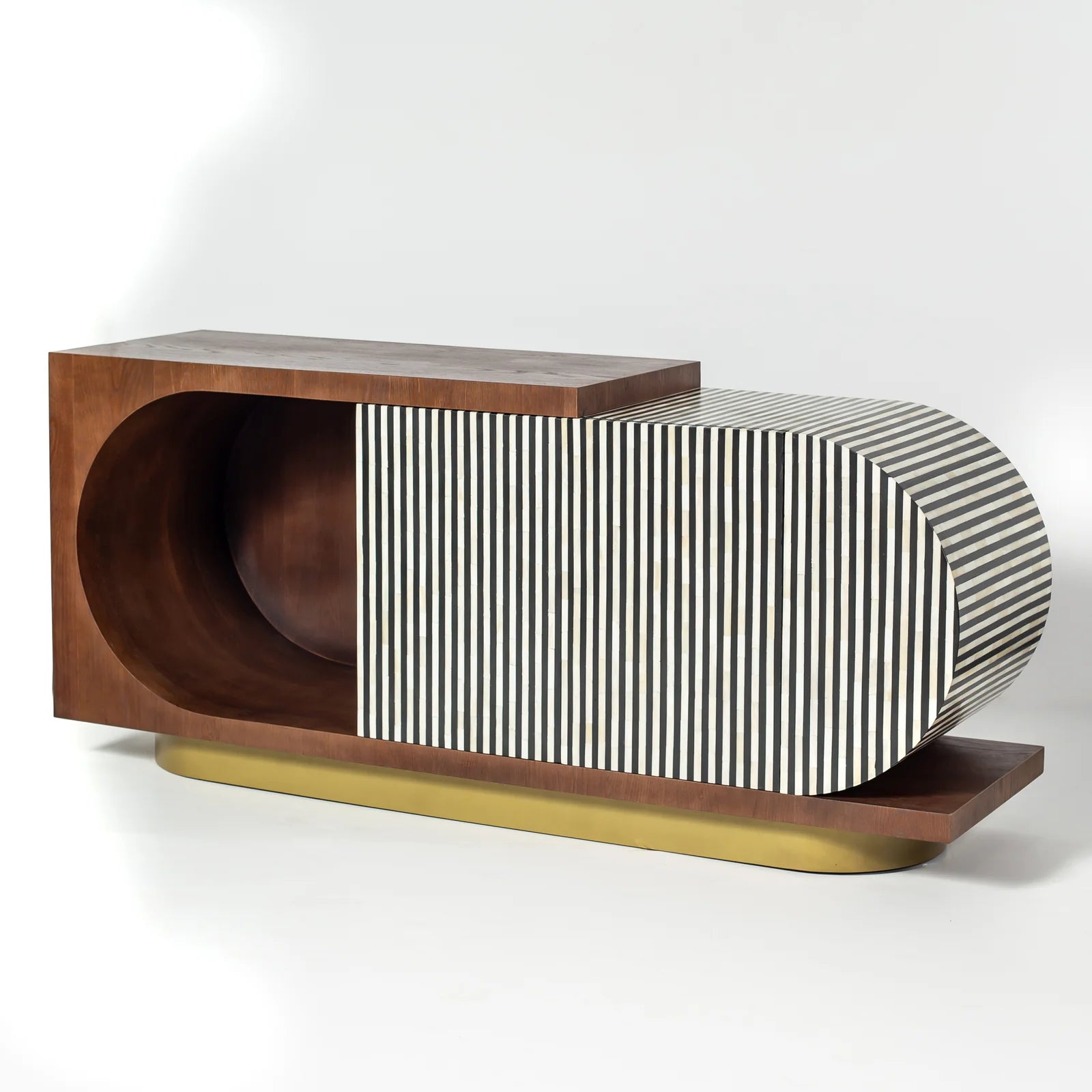 Lume Sideboard – black bone inlay sideboard, by Arkrn Homes