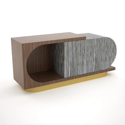 Lume Sideboard – black bone inlay sideboard, by Arkrn Homes