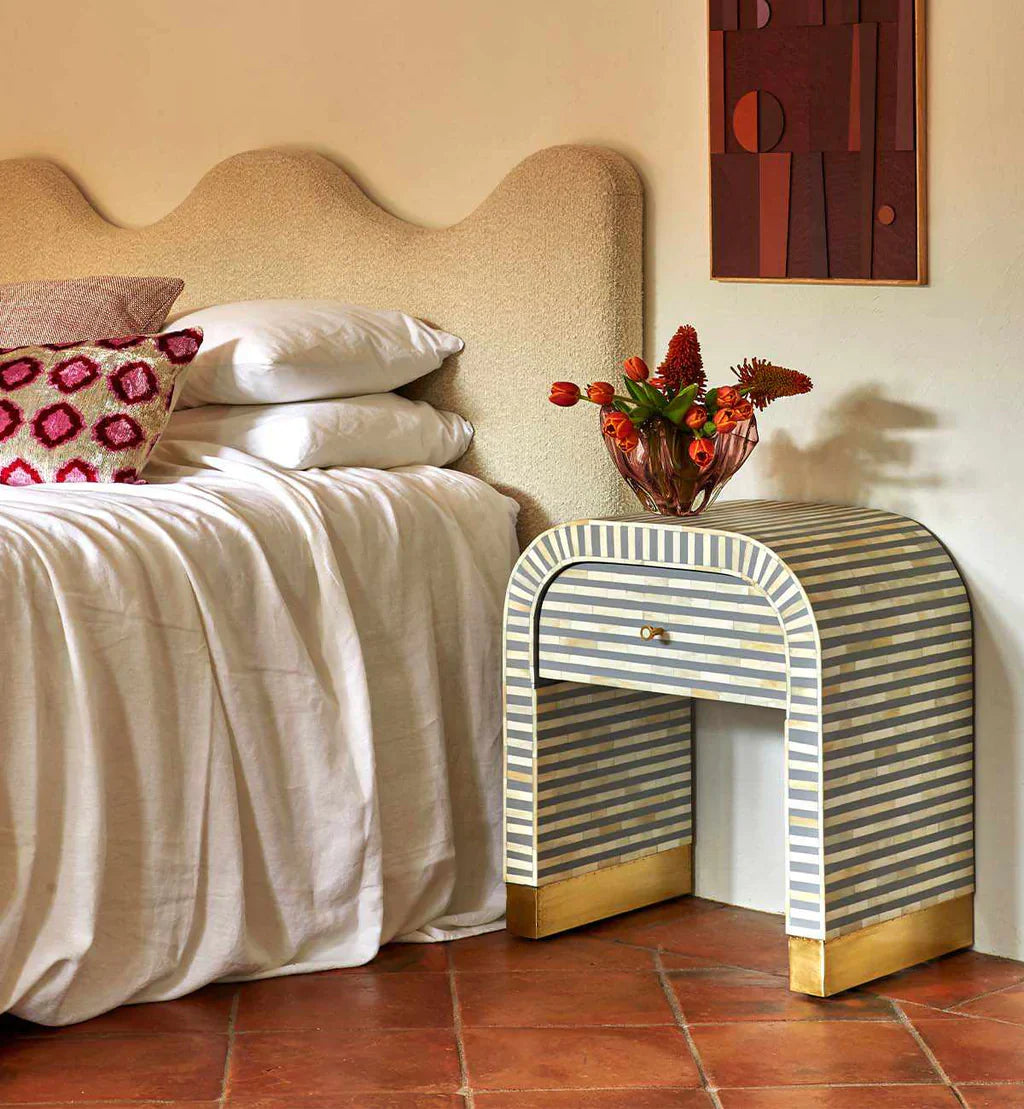 Lume Side Drawers in Grey Bone Inlay by Arkrn Homes
