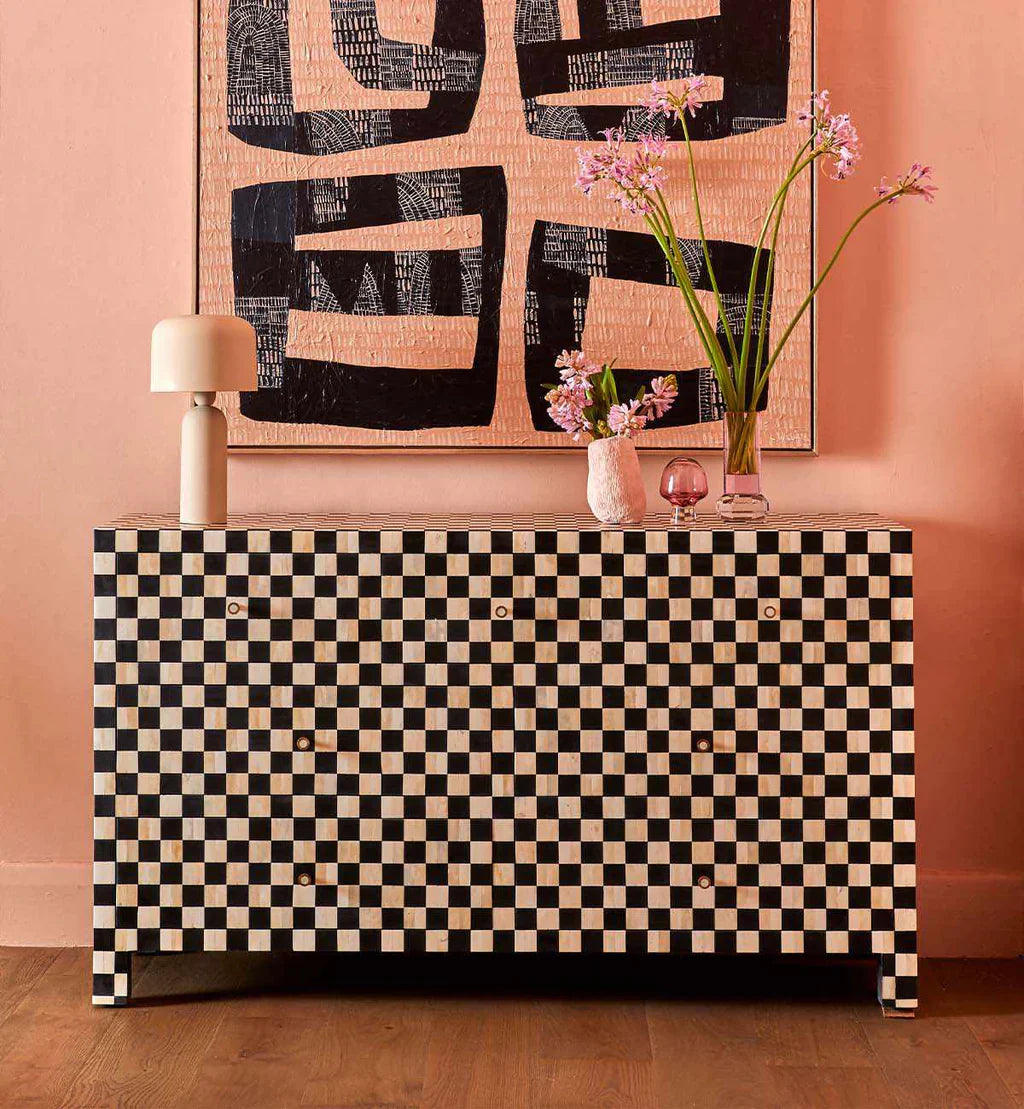Mae Chest of Drawers - Black Bone Inlay 