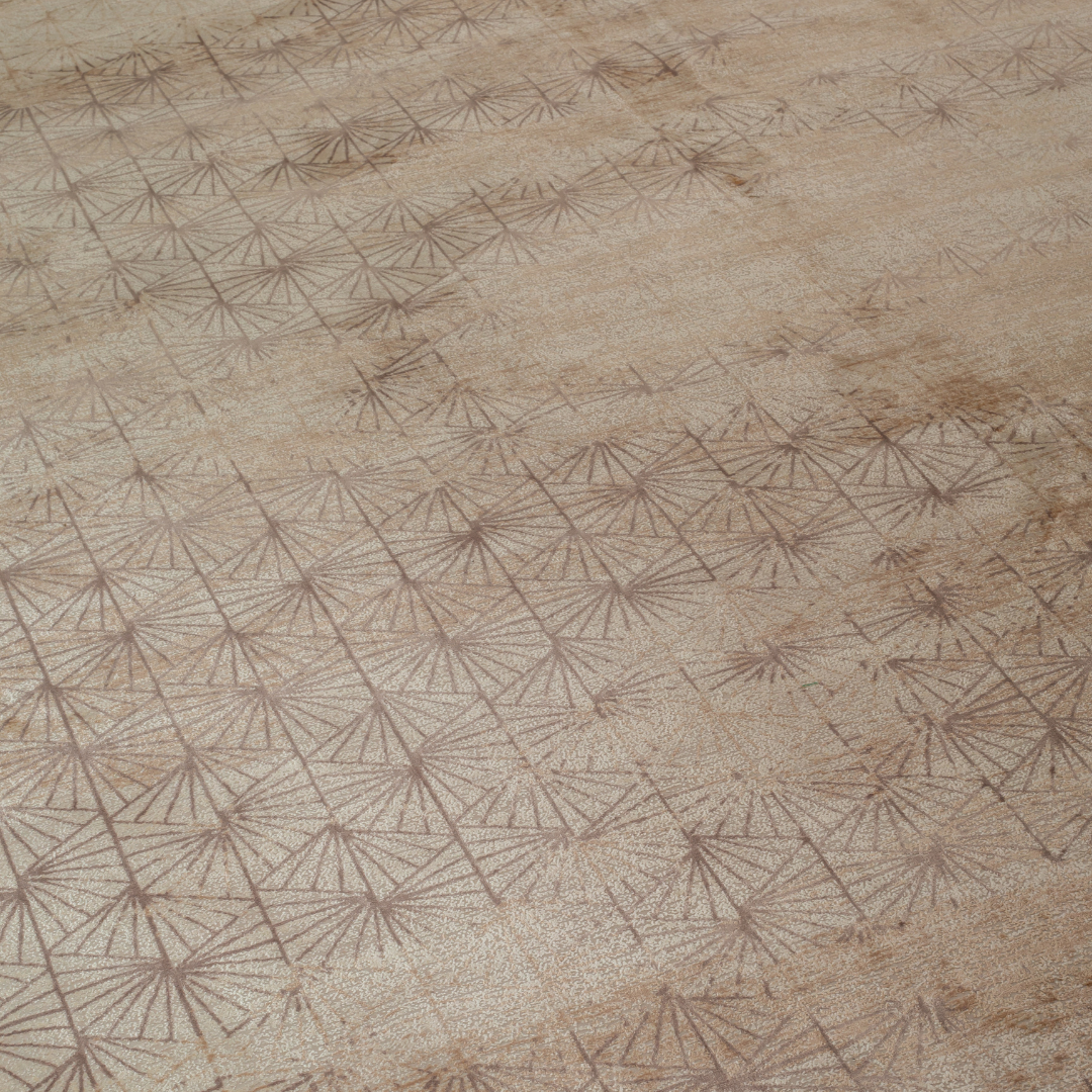 Maple Cotton rug with delicate geometric pattern in beige and cream tones, crafted in luxurious Cotton with a subtle sheen.