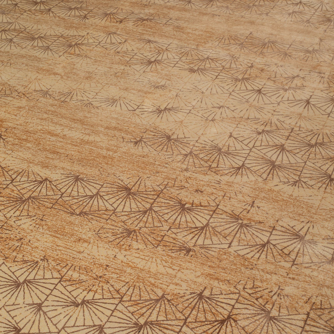 Maple Cotton rug with delicate geometric pattern in beige and cream tones, crafted in luxurious Cotton with a subtle sheen.