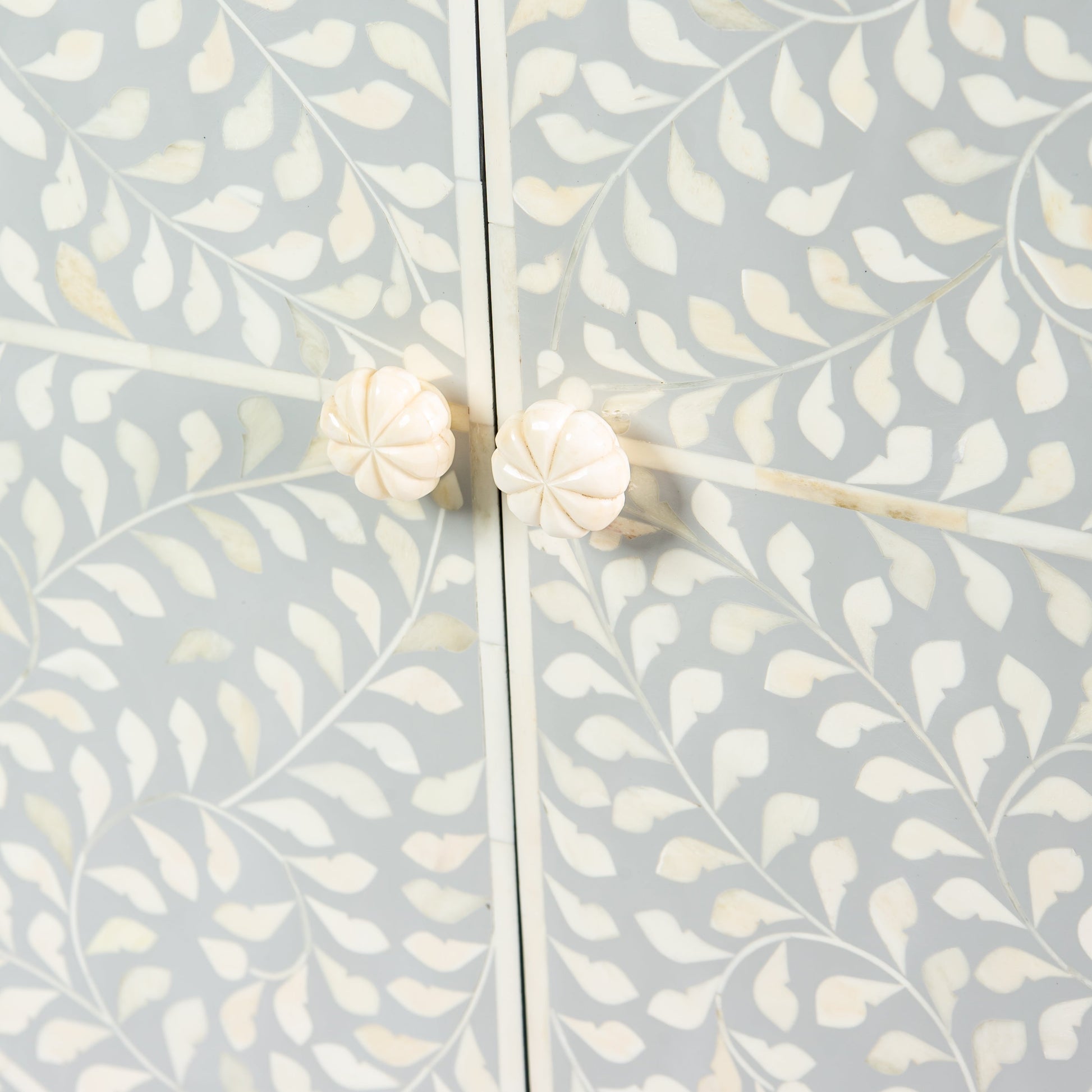 Minimal Navi Cabinet Grey Bone Inlay