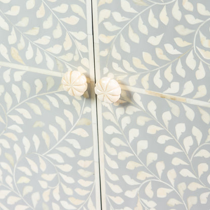 Minimal Navi Cabinet Grey Bone Inlay
