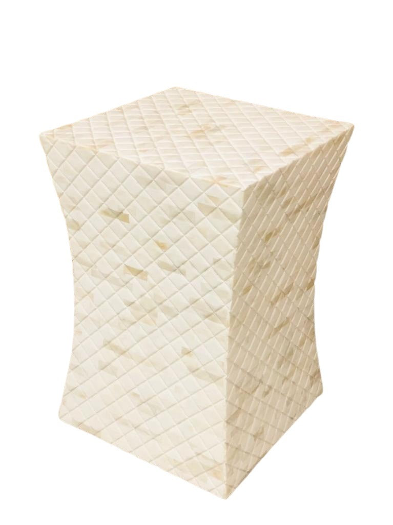 Mode Side Table Bone Carved by Arkrn Homes